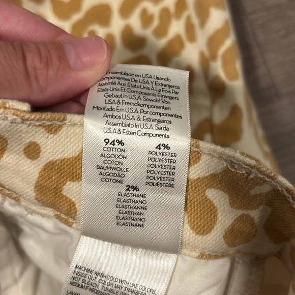 MOTHER Cheetah Leopard Prints The Hustler Ankle Fray Jeans Size 25 - Picture 9 of 9